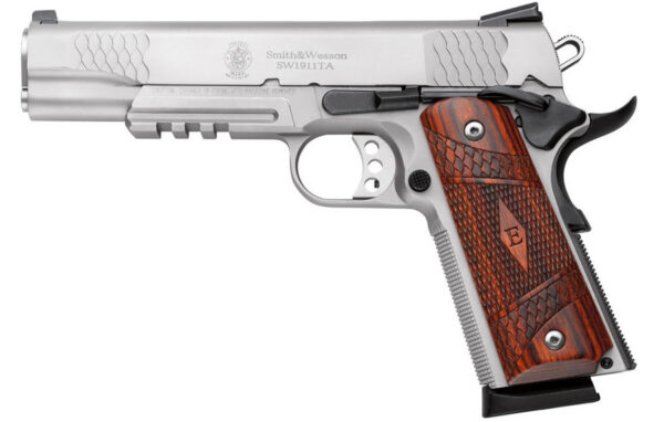 Smith & Wesson SW1911 E-Series 45 ACP Stainless Centerfire Pistol with Rail