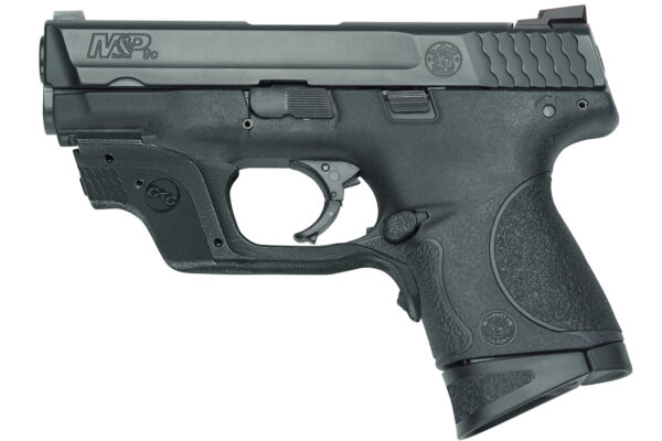 Smith & Wesson M&P9C 9mm Compact Size Centerfire Pistol with Green Crimson Trace Laserguard