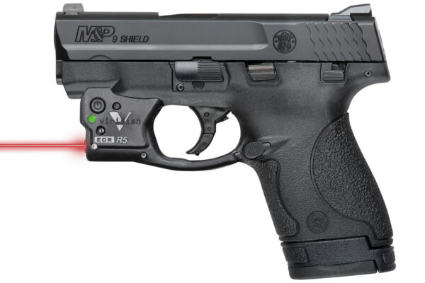 Smith & Wesson M&P9 Shield 9mm Centerfire Pistol with Thumb Safety and Viridian R5 Red Laser
