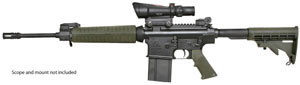 Armalite A4 Semi-Auto Carbine 10A4CF, 308 Winchester, 16 in, Collapsible Stock, Green/Black Finish