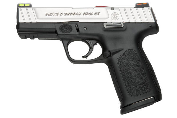 Smith & Wesson SD40 VE 40 S&W Two-Tone Pistol with Hi-Viz Fiber Optic Sights (CA Compliant)