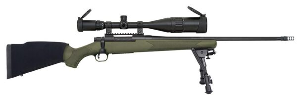 Mossberg Night Train Bolt Action Rifle 27924, 308 Winchester, 22″, Green Synthetic Stock, Blued Finish