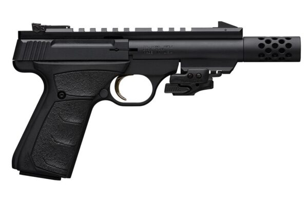 Browning Buck Mark Black Label 22LR Suppressor Ready Rimfire Pistol with Crimson Trace Laser