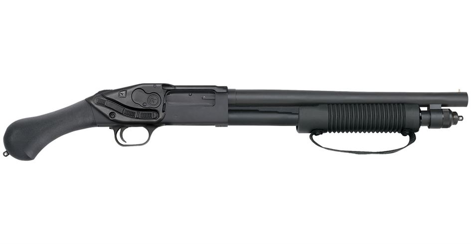 Mossberg 590 Shockwave 12 Gauge Pump-Action with Crimson Trace Laser Saddle
