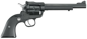 Ruger 10622 Single-Six Convertible 22LR/22Mag 6.5″ 6rd w/AS Blk Rubber Grip Blue
