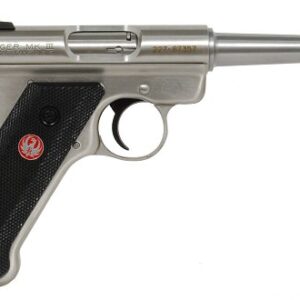 Ruger 10115 Mark III Exclusive Stainless 22LR 6″ 10+1 Blk Syn Grip Stainless