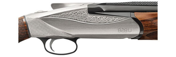 Benelli 828 U 12 gauge 26″ grade walnut nickel engraved receiver progressive comfort Shotgun 10703 - Image 3